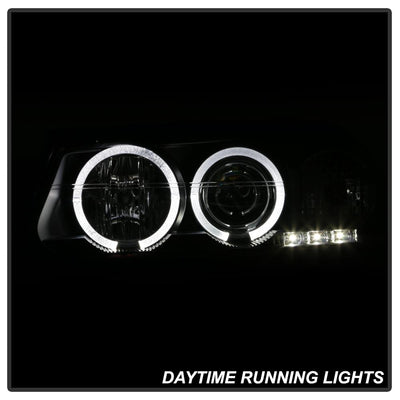 LED Halo Black Projector Headlights <br>00-05 Chevrolet Impala