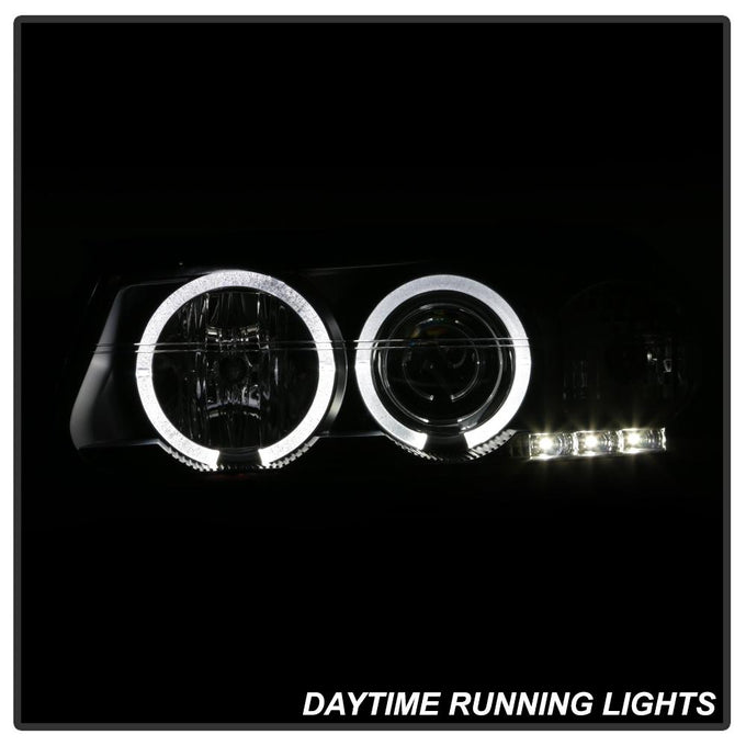 LED Halo Black Projector Headlights <br>00-05 Chevrolet Impala