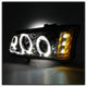 LED Halo Chrome Projector Headlights <br>02-06 Chevy Avalanche, Silverado 1500