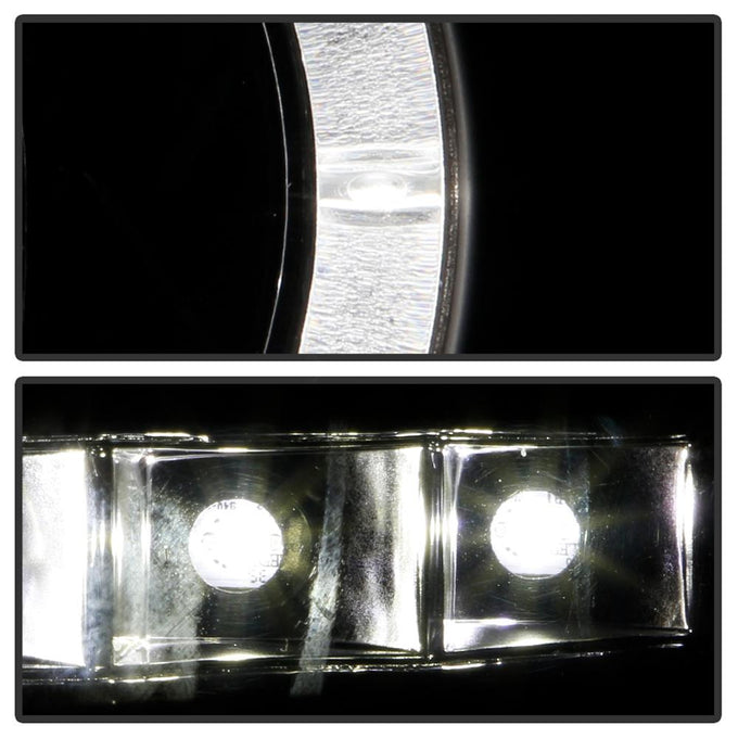 LED Halo Black Projector Headlights <br>07-13 Chevy Silverado 1500, 2500 HD, 3500 HD