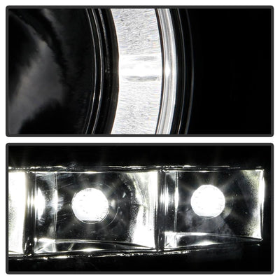 LED Halo Chrome Projector Headlights <br>07-13 Chevy Silverado 1500, 2500 HD, 3500 HD