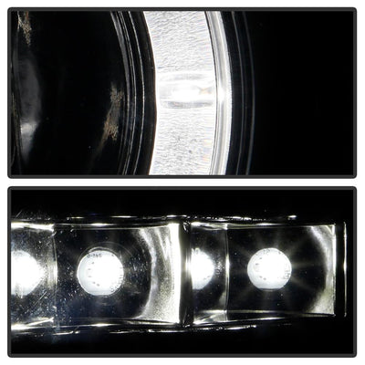 LED Halo Smoke Projector Headlights <br>07-13 Chevy Silverado 1500, 2500 HD, 3500 HD