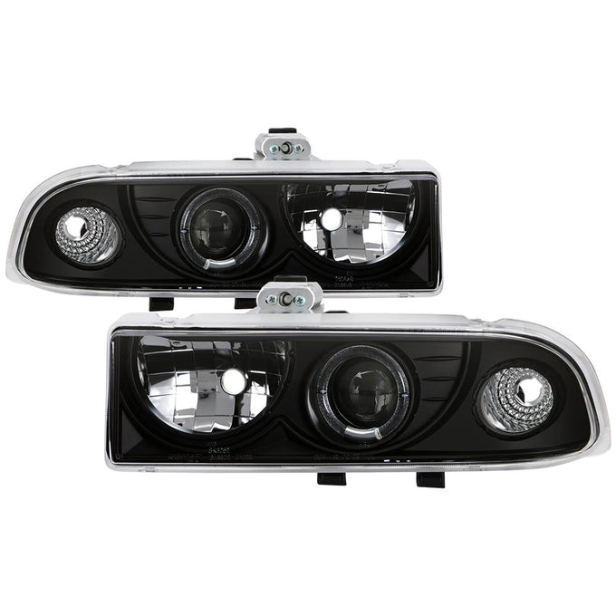 LED Halo Black Projector Headlights <br>98-05 Chevrolet Blazer 98-04 Chevrolet S10