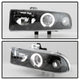 LED Halo Black Projector Headlights <br>98-05 Chevrolet Blazer 98-04 Chevrolet S10