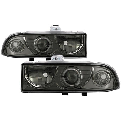 LED Halo Smoke Projector Headlights <br>98-05 Chevrolet Blazer 98-04 Chevrolet S10