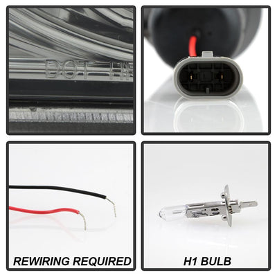 LED Halo Smoke Projector Headlights <br>98-05 Chevrolet Blazer 98-04 Chevrolet S10