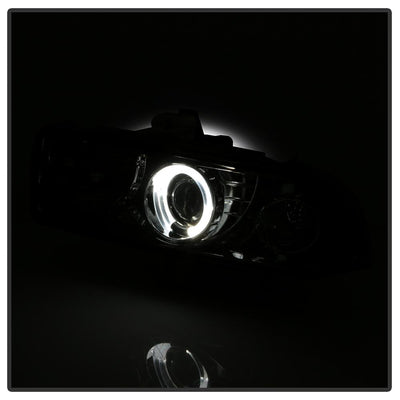 LED Halo Smoke Projector Headlights <br>98-05 Chevrolet Blazer 98-04 Chevrolet S10