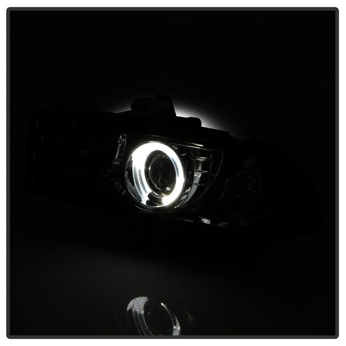 LED Halo Smoke Projector Headlights <br>98-05 Chevrolet Blazer 98-04 Chevrolet S10