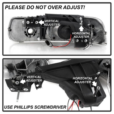 LED Halo Black Projector Headlights <br>99-02 Chevy Silverado, 00-06 Suburban 1500, 2500