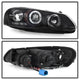 LED Halo Black Projector Headlights <br>01-03 Chrysler Sebring 01-06 Dodge Stratus