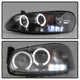 LED Halo Black Projector Headlights <br>01-03 Chrysler Sebring 01-06 Dodge Stratus