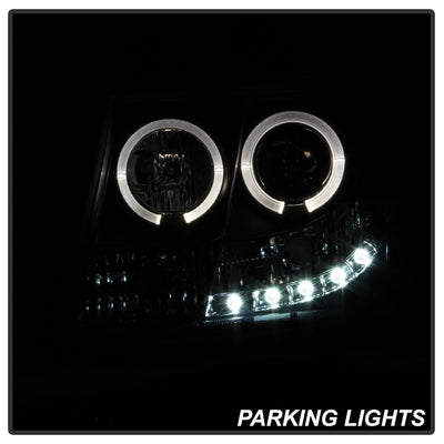 LED Halo Black Projector Headlights <br>07-14 Chevy Avalanche Suburban 1500 2500