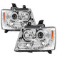 LED Halo Chrome Projector Headlights <br>07-14 Chevy Avalanche Suburban 1500 2500