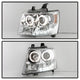 LED Halo Chrome Projector Headlights <br>07-14 Chevy Avalanche Suburban 1500 2500