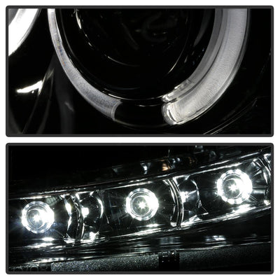 LED Halo Smoke Projector Headlights <br>07-14 Chevy Avalanche Suburban 1500 2500