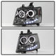 LED Halo Smoke Projector Headlights <br>07-14 Chevy Avalanche Suburban 1500 2500