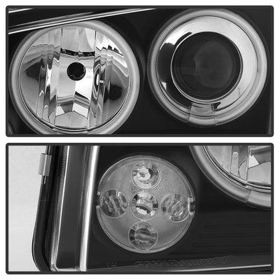 CCFL Halo Black Projector Headlights <br>06-10 Dodge Charger
