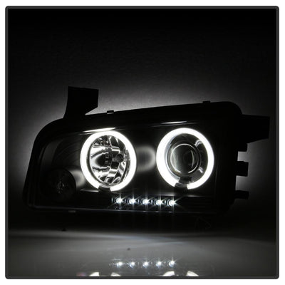 CCFL Halo Black Projector Headlights <br>06-10 Dodge Charger