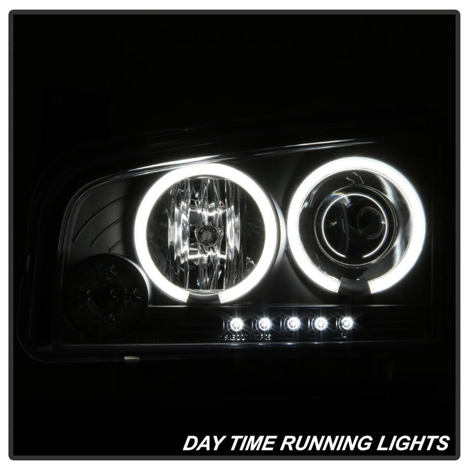 CCFL Halo Black Projector Headlights <br>06-10 Dodge Charger