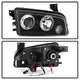 LED Halo Black Projector Headlights <br>06-10 Dodge Charger