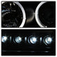 LED Halo Black Projector Headlights <br>06-10 Dodge Charger