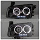 LED Halo Black Projector Headlights <br>06-10 Dodge Charger