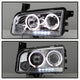 LED Halo Chrome Projector Headlights <br>06-10 Dodge Charger
