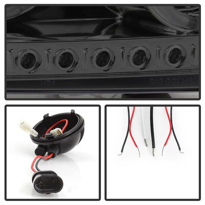 LED Halo Smoke Projector Headlights <br>06-10 Dodge Charger