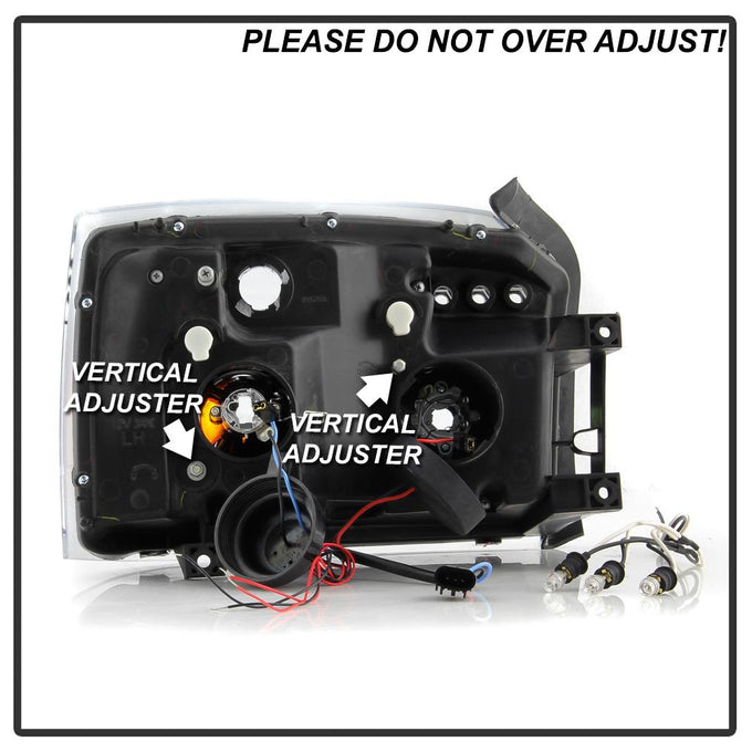 LED Halo Black Projector Headlights <br>05-07 Dodge Dakota