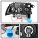LED Halo Black Projector Headlights <br>97-04 Dodge Dakota 98-03 Dodge Durango