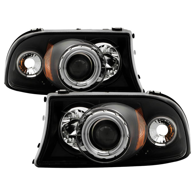 CCFL Halo Black Projector Headlights <br>97-04 Dodge Dakota 98-03 Dodge Durango