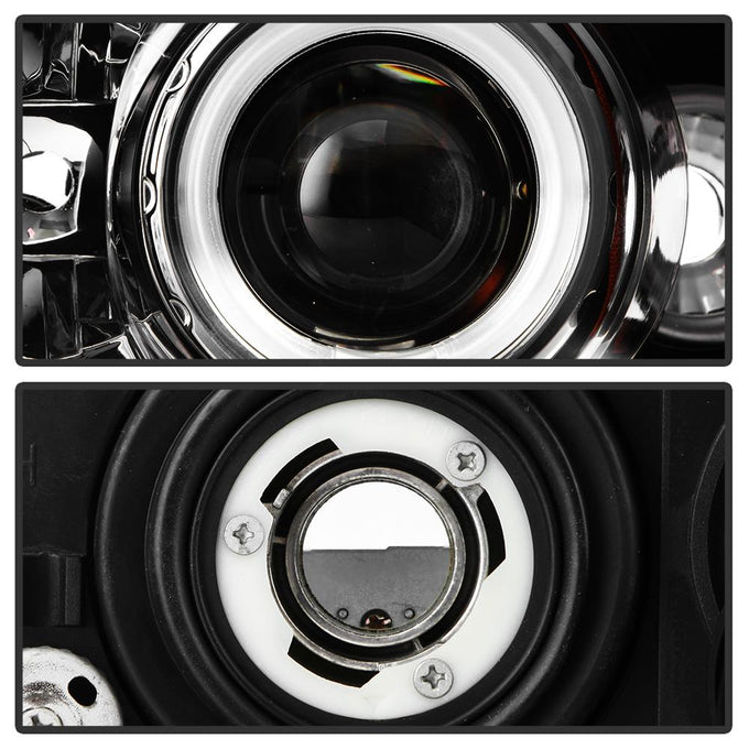 CCFL Halo Black Projector Headlights <br>97-04 Dodge Dakota 98-03 Dodge Durango