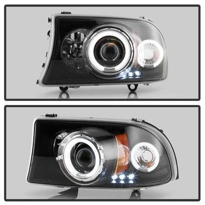 CCFL Halo Black Projector Headlights <br>97-04 Dodge Dakota 98-03 Dodge Durango