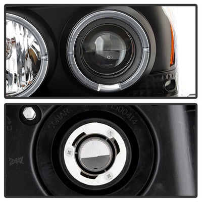 LED Halo Black Projector Headlights <br>05-07 Dodge Magnum
