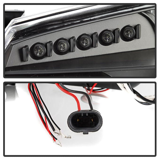LED Halo Black Projector Headlights <br>05-07 Dodge Magnum