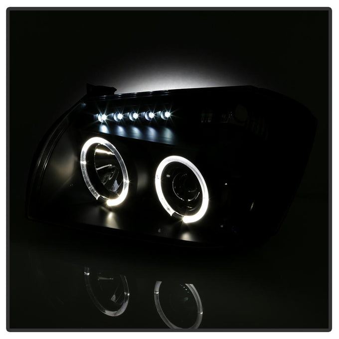 LED Halo Black Projector Headlights <br>05-07 Dodge Magnum