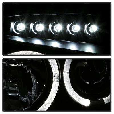 LED Halo Black Projector Headlights <br>05-07 Dodge Magnum