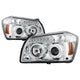 LED Halo Chrome Projector Headlights <br>05-07 Dodge Magnum