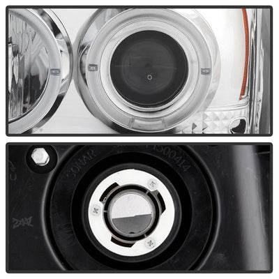 LED Halo Chrome Projector Headlights <br>05-07 Dodge Magnum