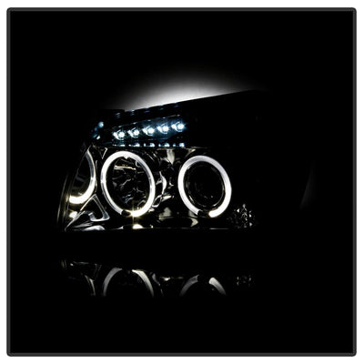 LED Halo Chrome Projector Headlights <br>05-07 Dodge Magnum