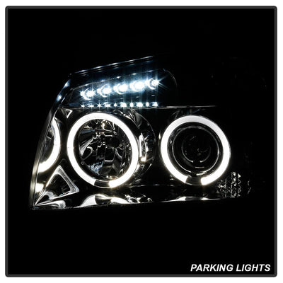 LED Halo Chrome Projector Headlights <br>05-07 Dodge Magnum