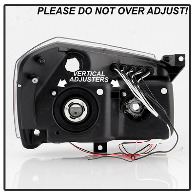 LED Halo Smoke Projector Headlights <br>05-07 Dodge Magnum