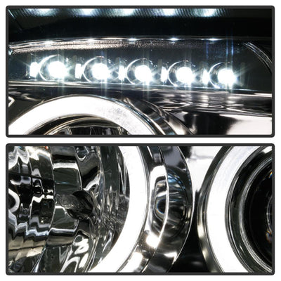 LED Halo Smoke Projector Headlights <br>05-07 Dodge Magnum