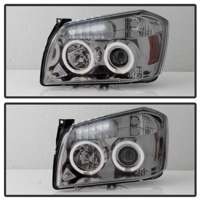 LED Halo Smoke Projector Headlights <br>05-07 Dodge Magnum