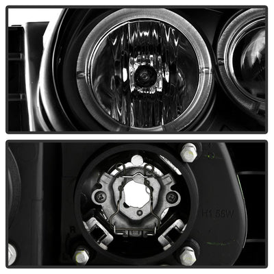 LED Halo Black Projector Headlights <br>03-05 Dodge Neon
