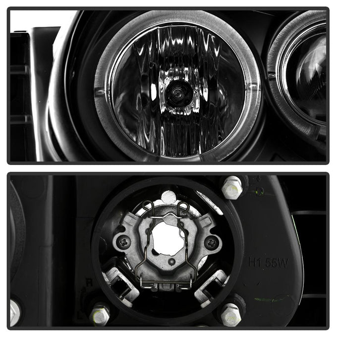 LED Halo Black Projector Headlights <br>03-05 Dodge Neon