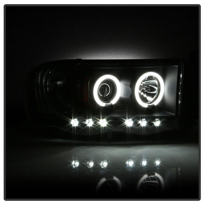 CCFL Halo Black Projector Headlights <br>02-05 Dodge Ram 1500 03-05 Dodge Ram 3500 Ram 2500