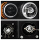 LED Halo Black Projector Headlights <br>02-05 Dodge Ram 1500 03-05 Dodge Ram 3500 Ram 2500