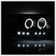 LED Halo Black Projector Headlights <br>02-05 Dodge Ram 1500 03-05 Dodge Ram 3500 Ram 2500