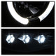 LED Halo Black Projector Headlights <br>02-05 Dodge Ram 1500 03-05 Dodge Ram 3500 Ram 2500
